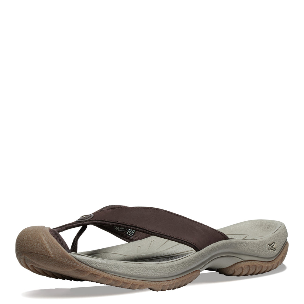 Keen Waimea Leather Flip Flops Men s Clearance Java Plaza Taupe 8