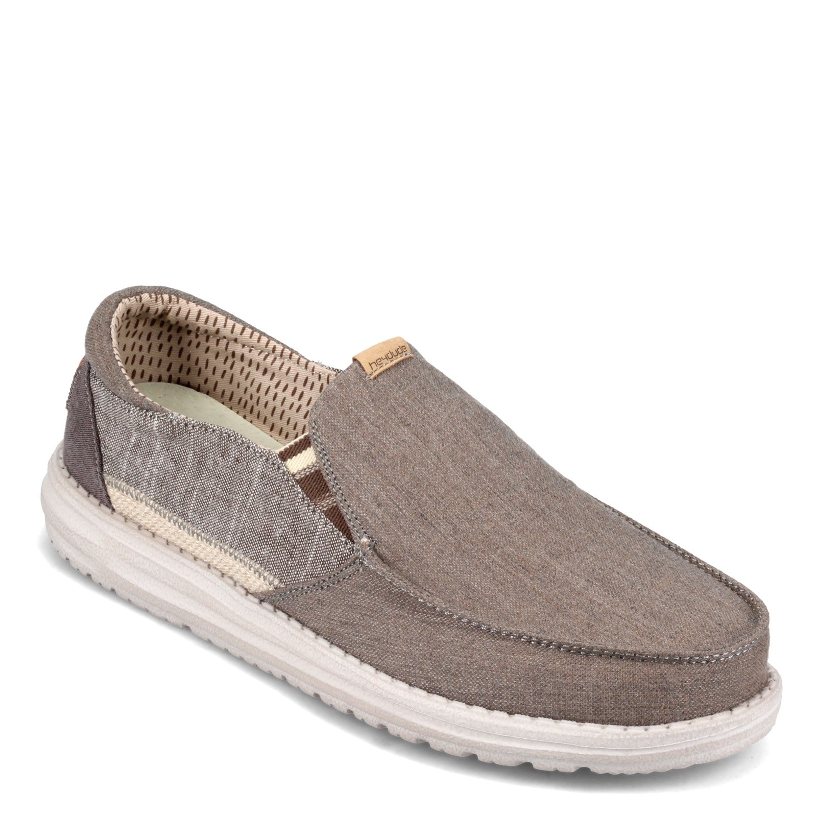 Hey Dude Thad Chambray Walnut, Mens Slip On Shoes