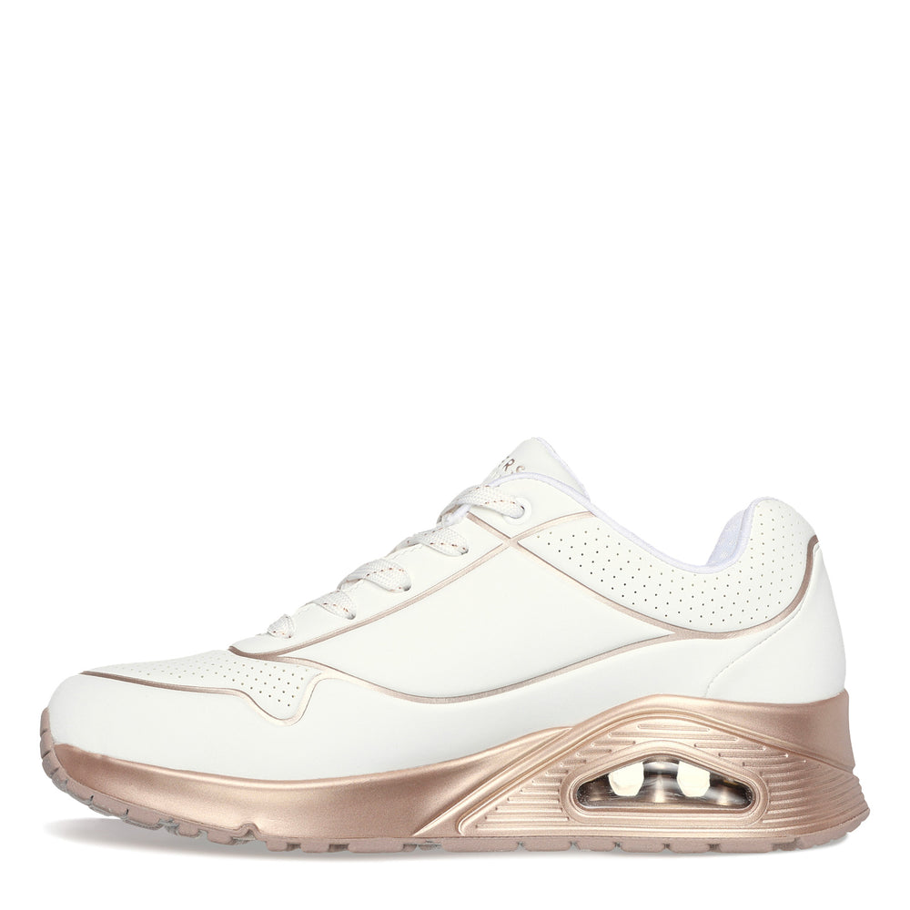 Fashion skechers white and gold