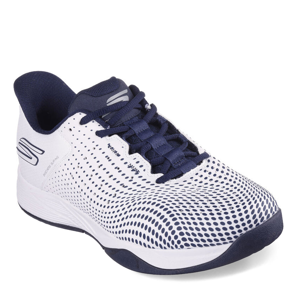 Skechers mens white orders tennis shoes