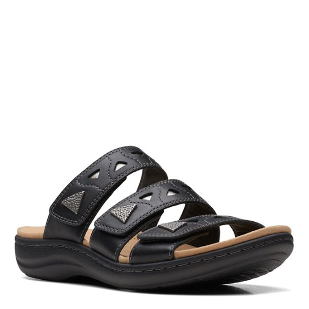 Clarks black sandals online