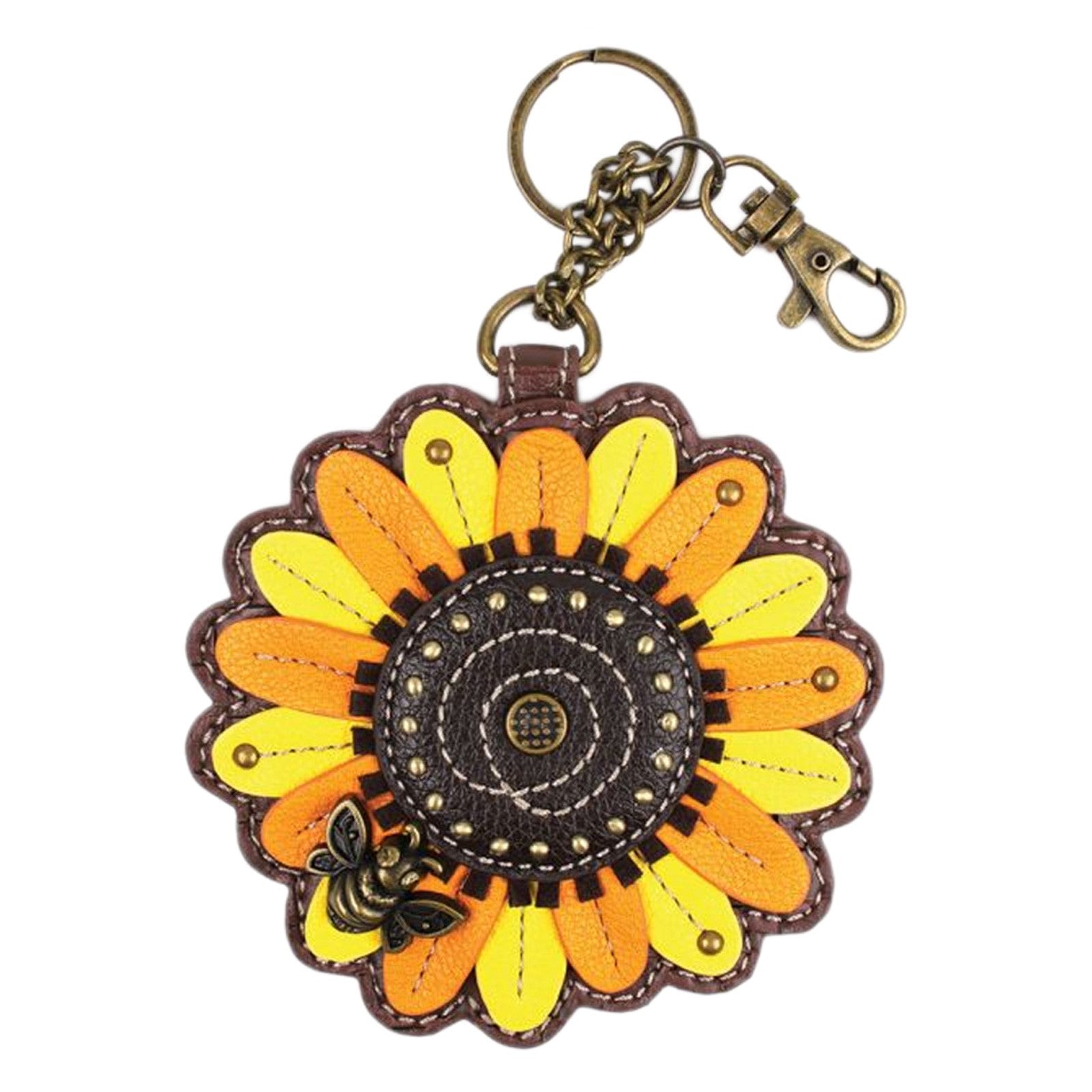 Chala handbags Retro Convertible Purse - Mini Keychain Sunflower