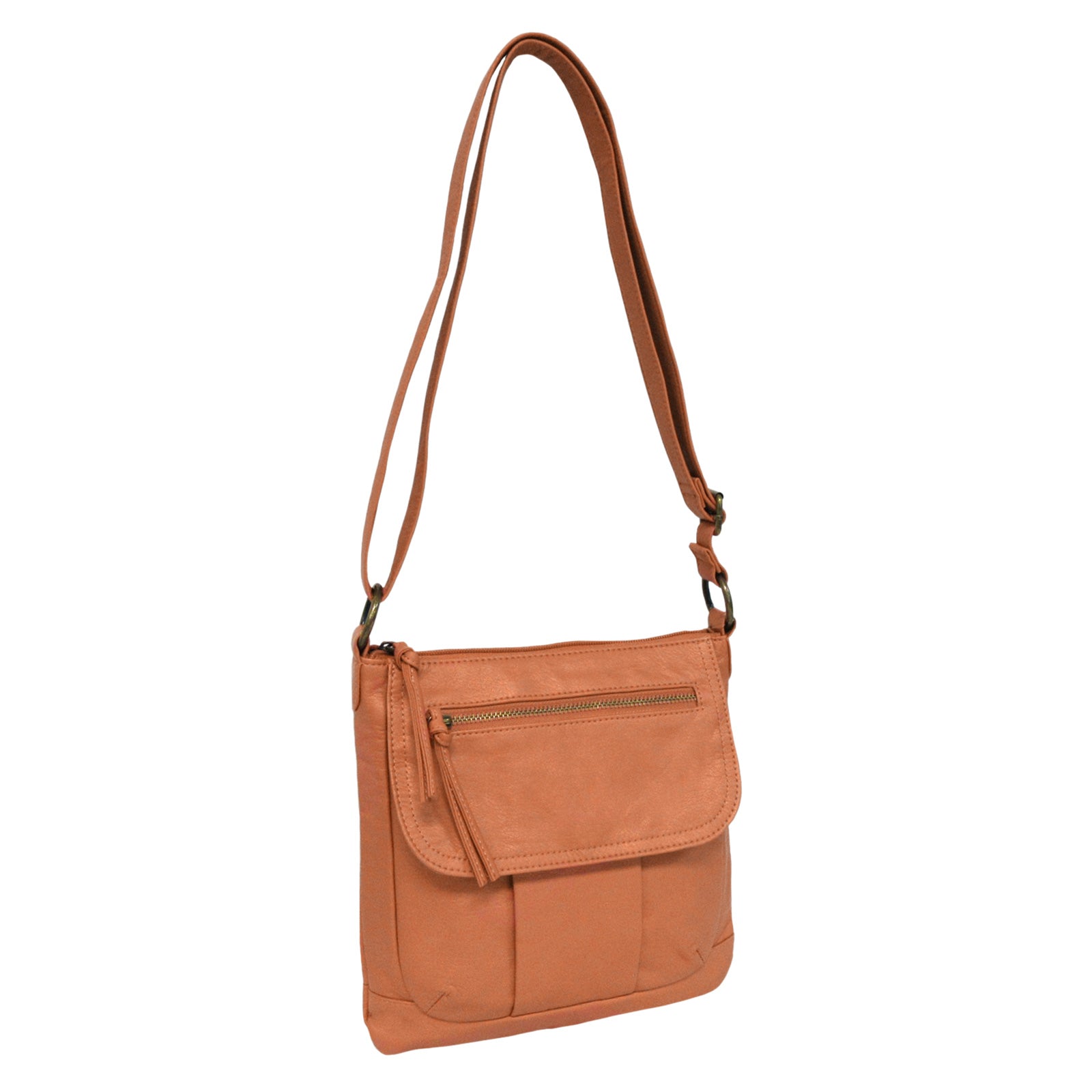 ili Leather Crossbody Organizer Hobo Bag