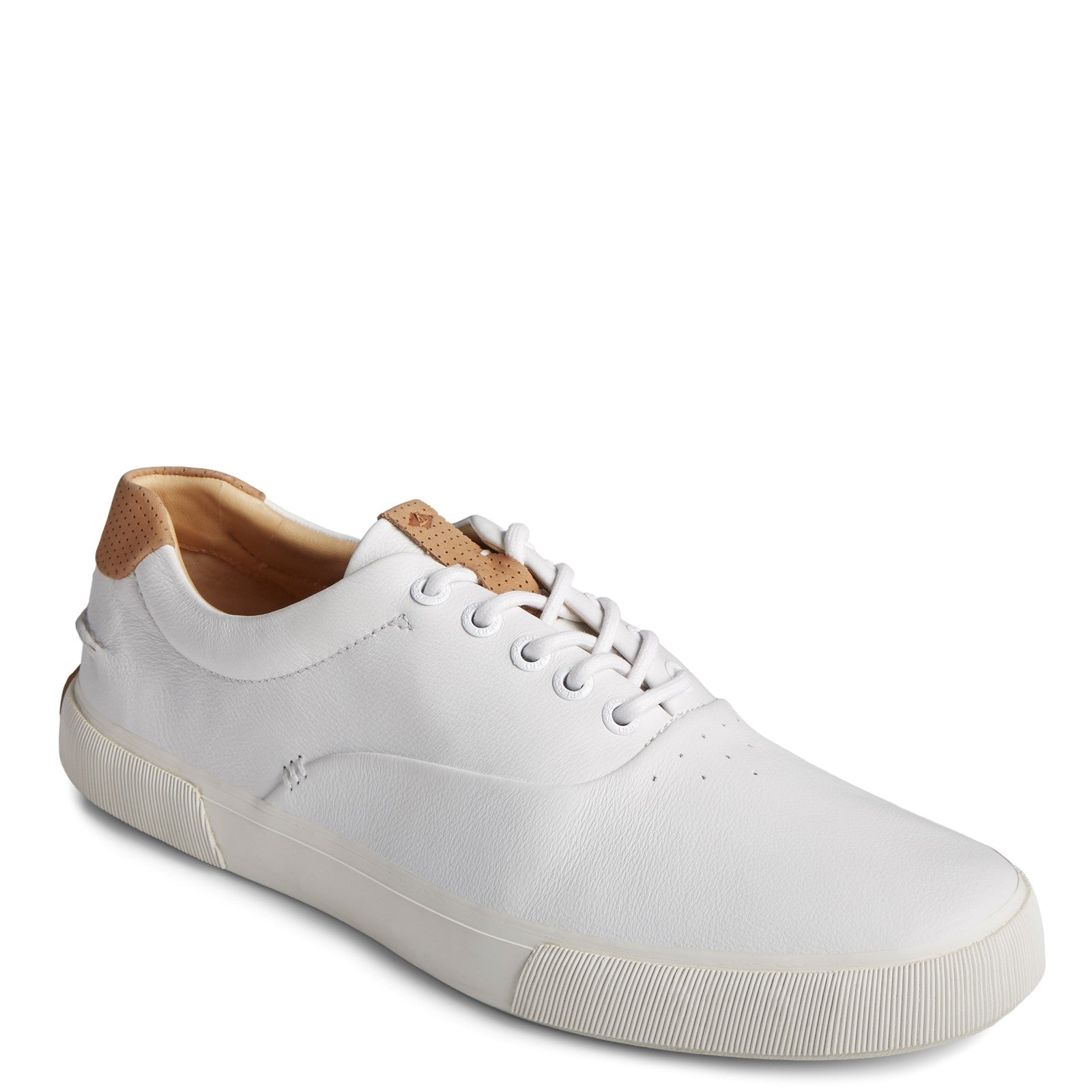 Sperry striper lace up leather best sale sneaker