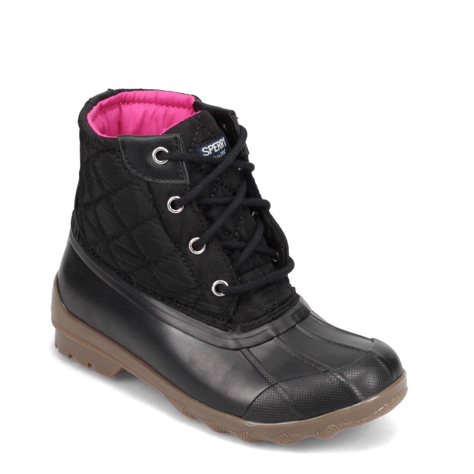 girls black duck boots