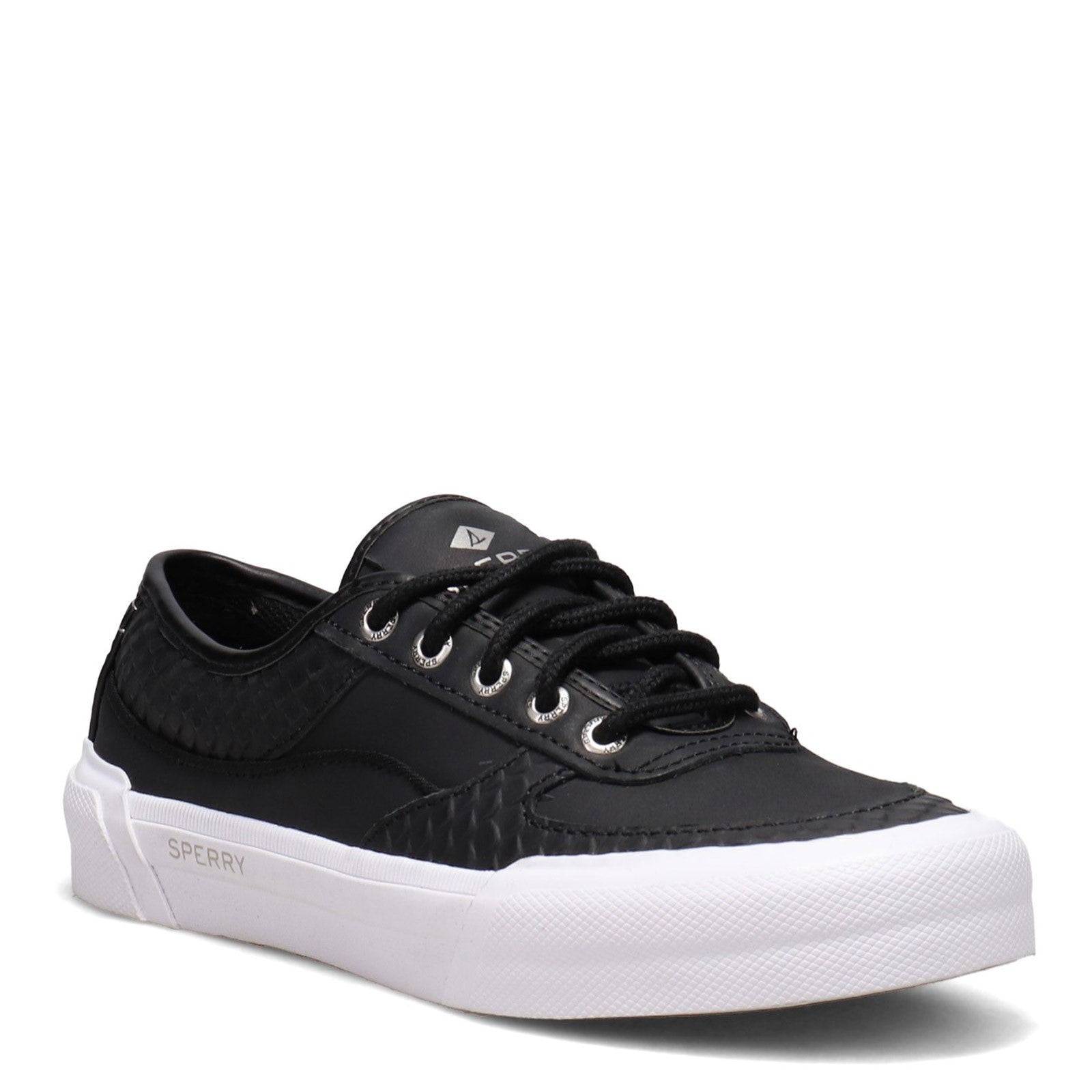 Womens black sperry on sale sneakers