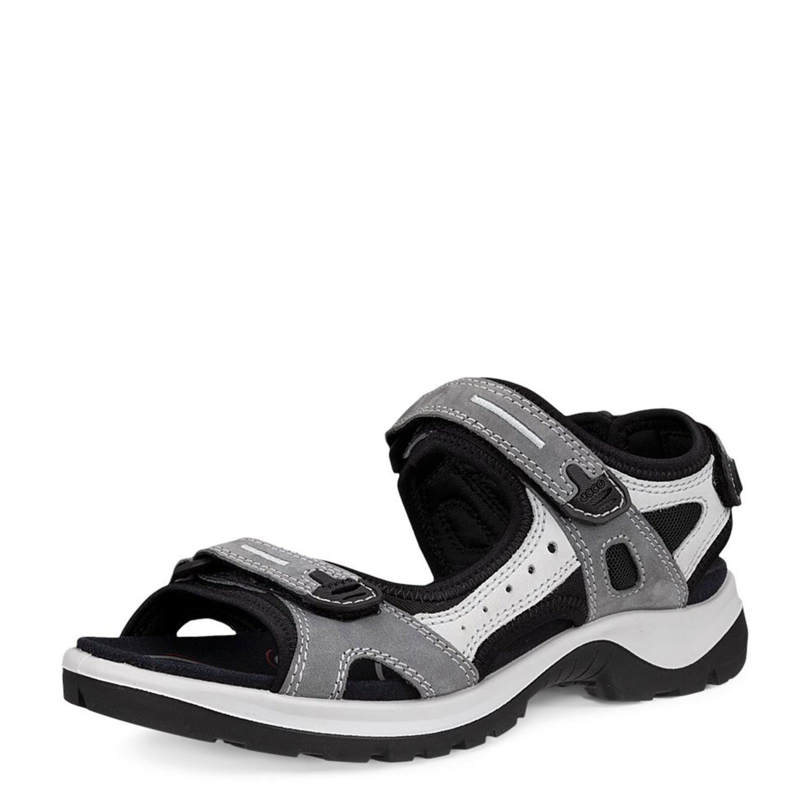 ECCO Women's Yucatan Sandal in Atmosphere/Ice with Black at Mar-Lou Shoes