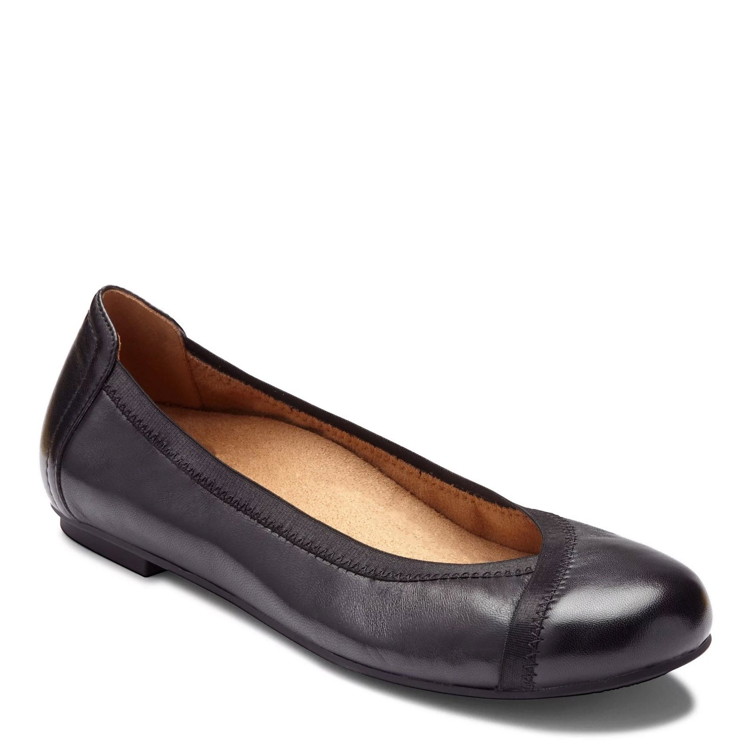 Peltz Shoes  Women's Vionic Spark Caroll Flat BLACK 10010058 BLK
