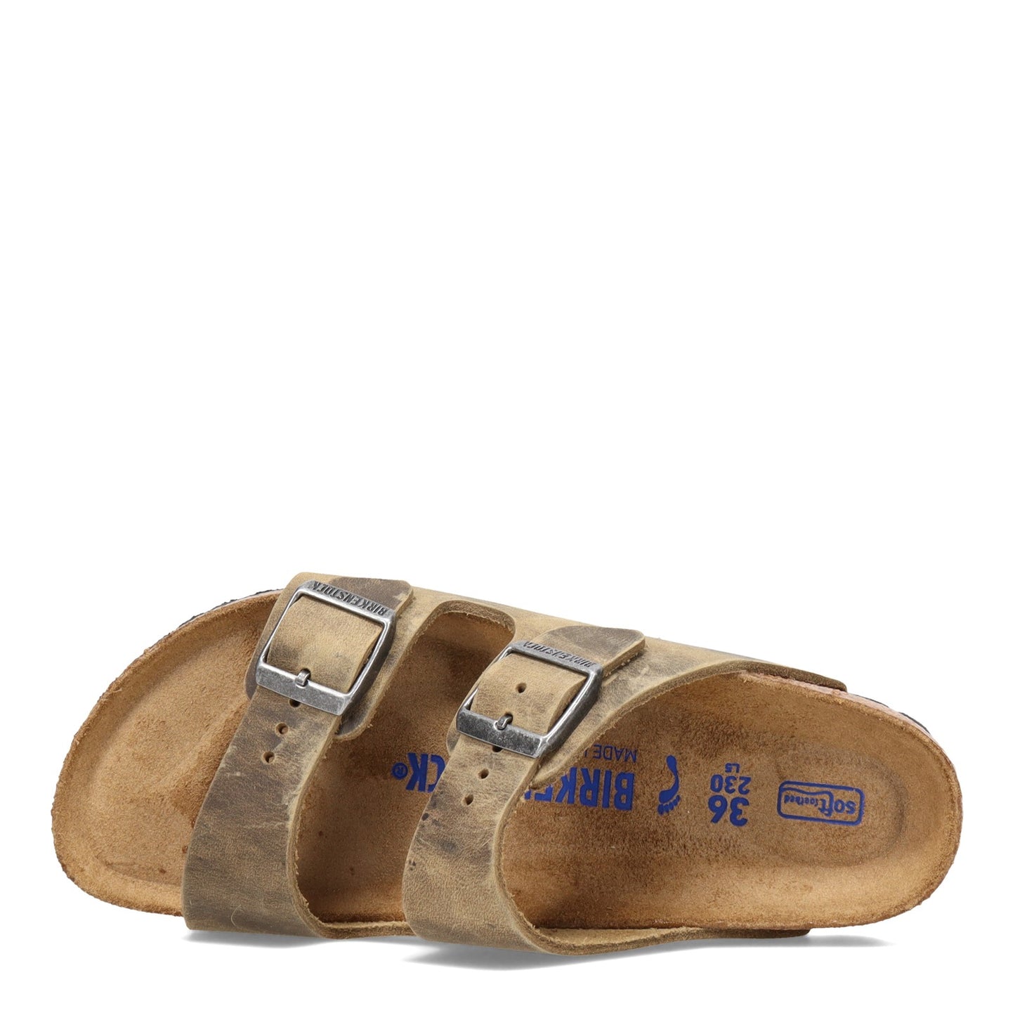 Peltz Shoes  Women's Birkenstock Arizona Soft Footbed Sandal - Narrow Width KHAKI 1019 377 N