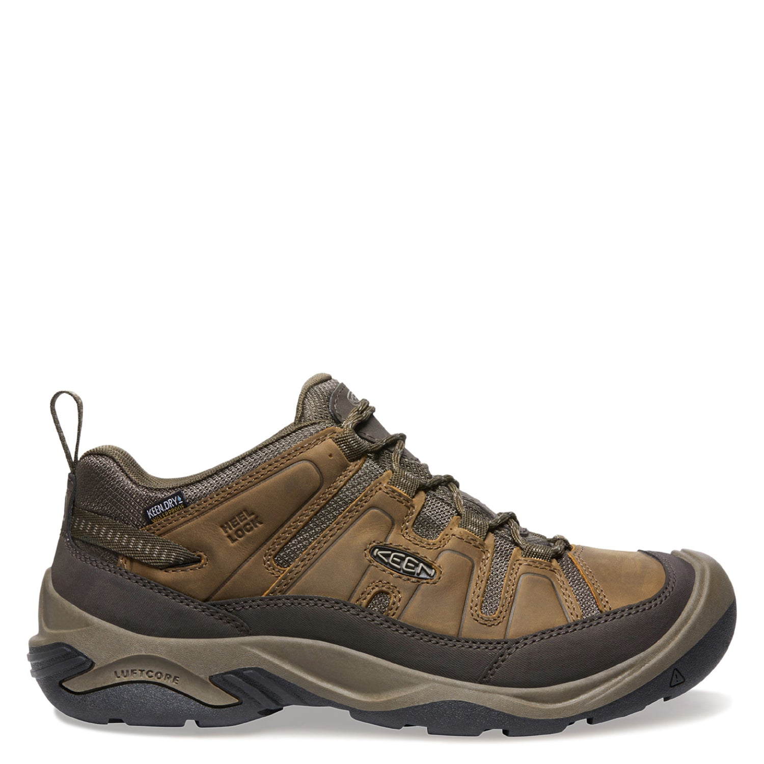 Peltz Shoes  Men's KEEN Circadia Waterproof Hiking Shoe Shitake/Brindle 1026773