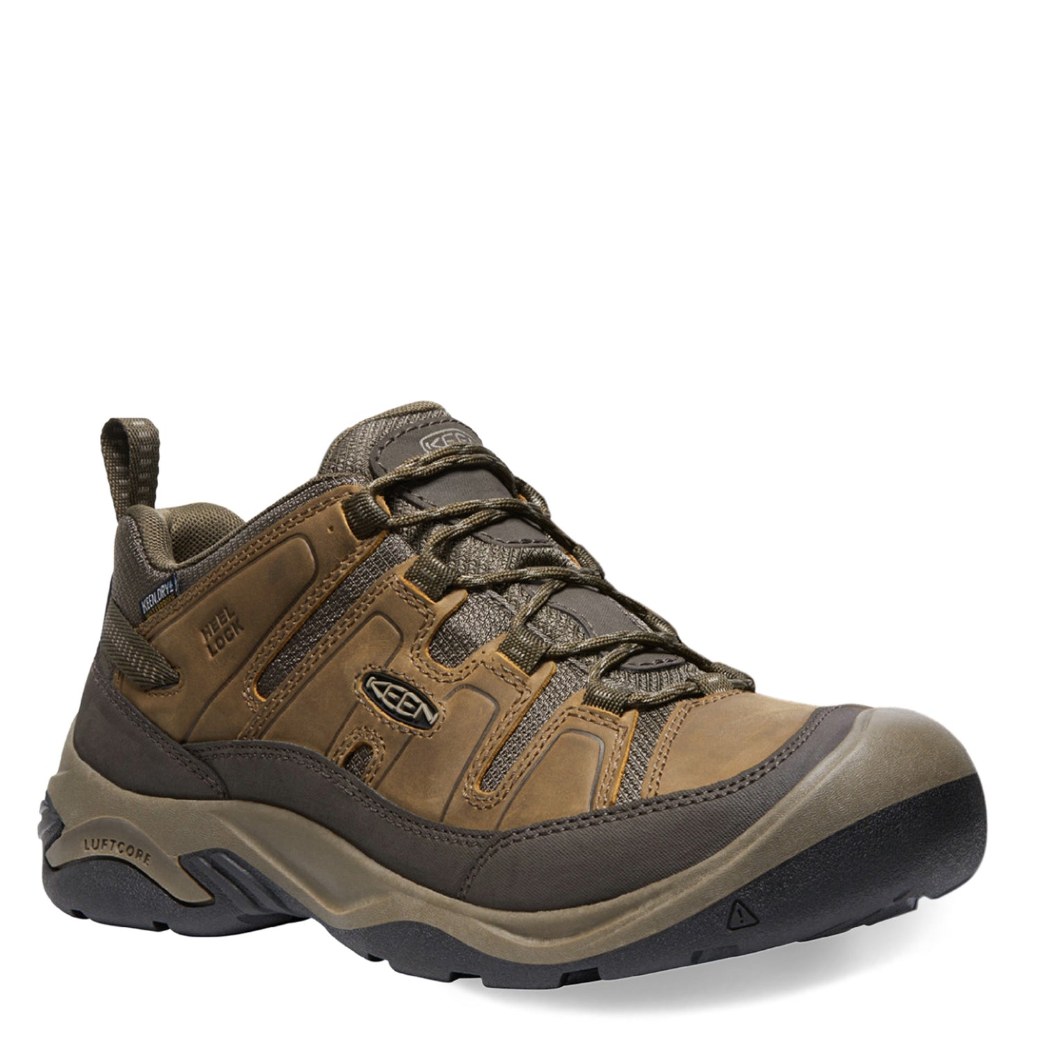 Peltz Shoes  Men's KEEN Circadia Waterproof Hiking Shoe Shitake/Brindle 1026773