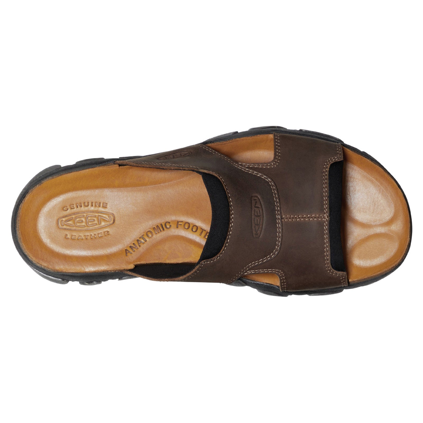 Men's KEEN Size 10.5 M Brown Leather Slides Sandals Leather 1012442 | eBay