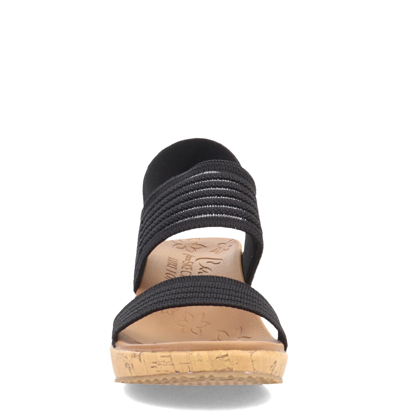 Peltz Shoes  Women's Skechers Cali Beverlee - Sheer Luck Sandal Black 119571-BLK