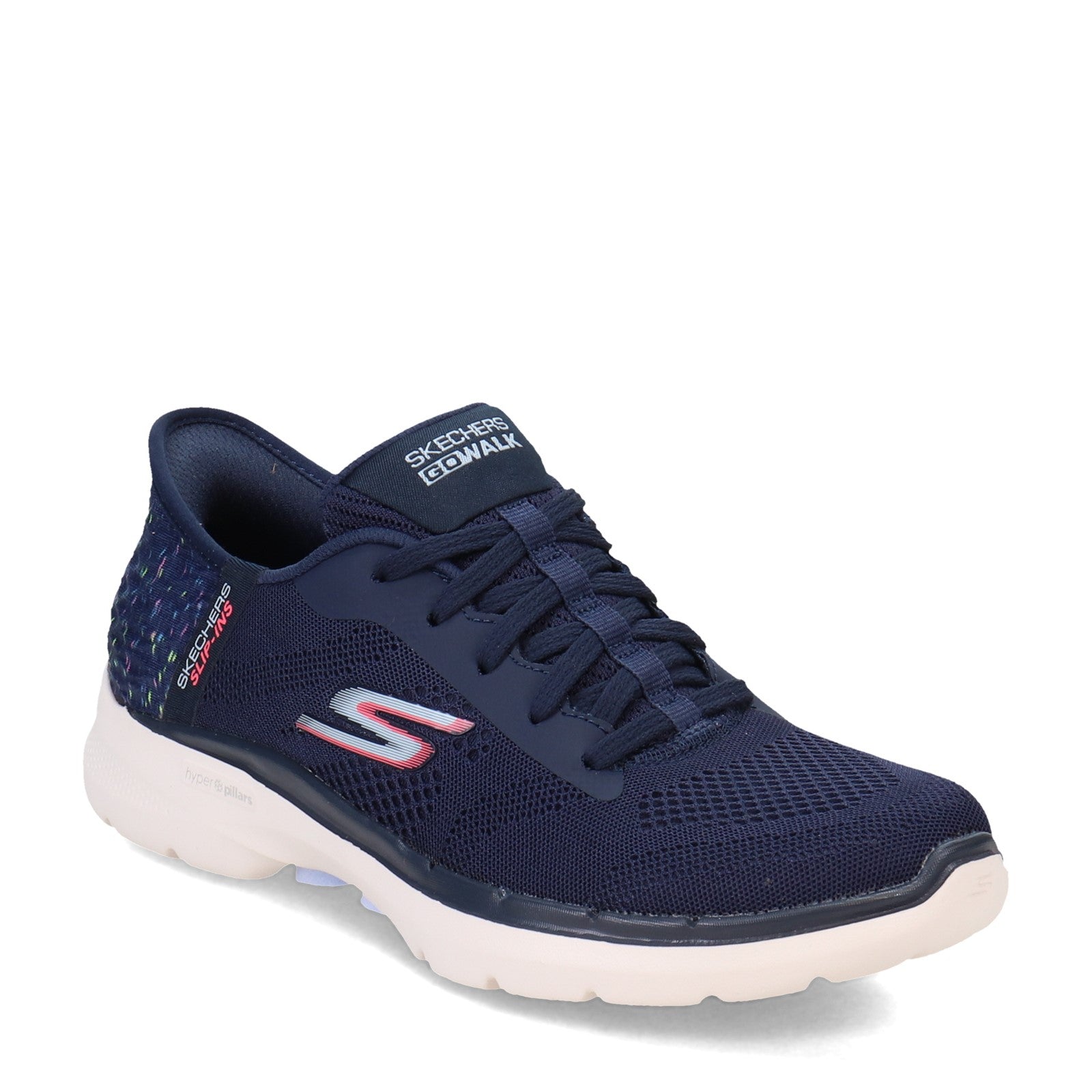 Skechers go walk shops navy blue