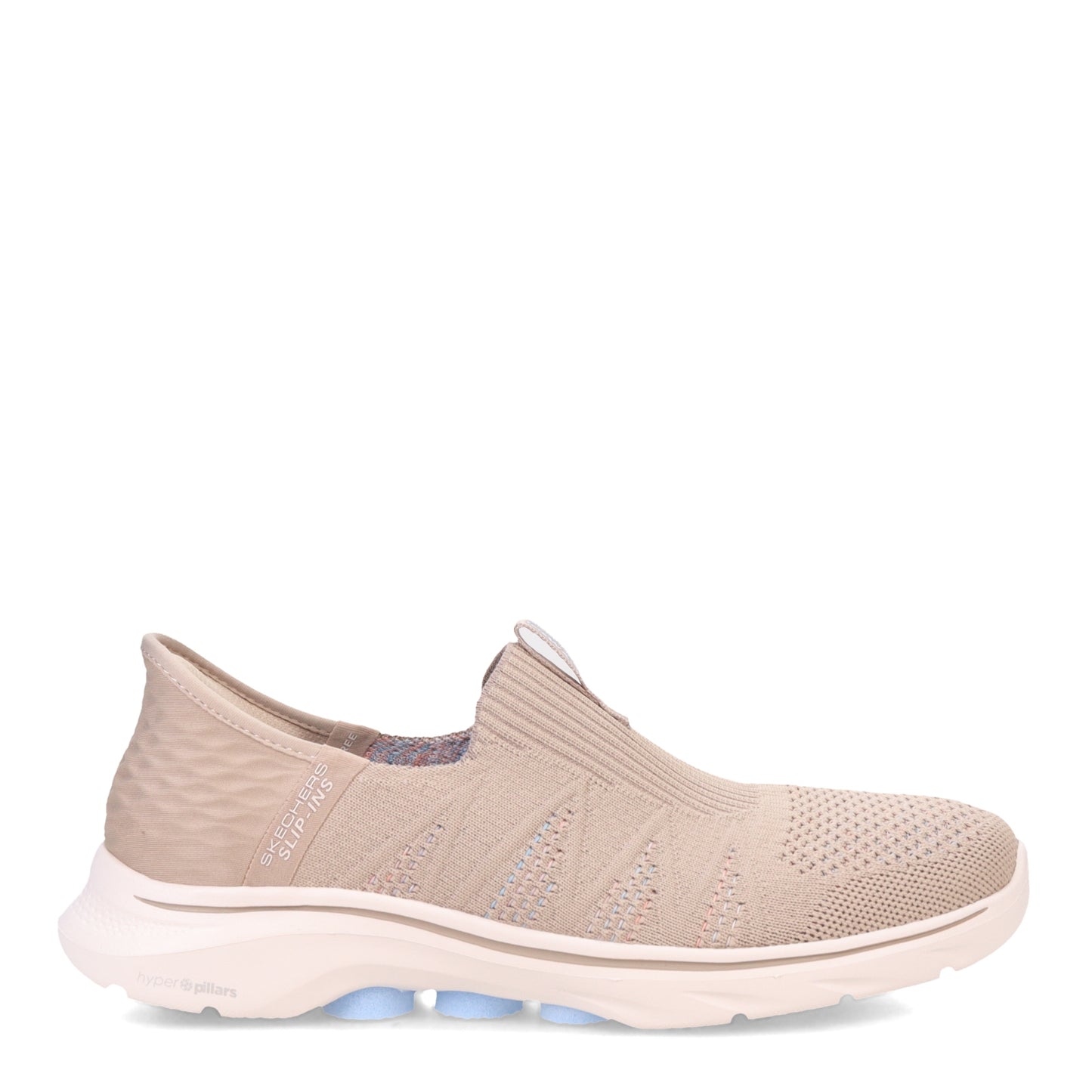 Peltz Shoes  Women's Skechers Slip-ins: GO WALK 7 - City Lights Sneaker Taupe Multi 125222-TPMT