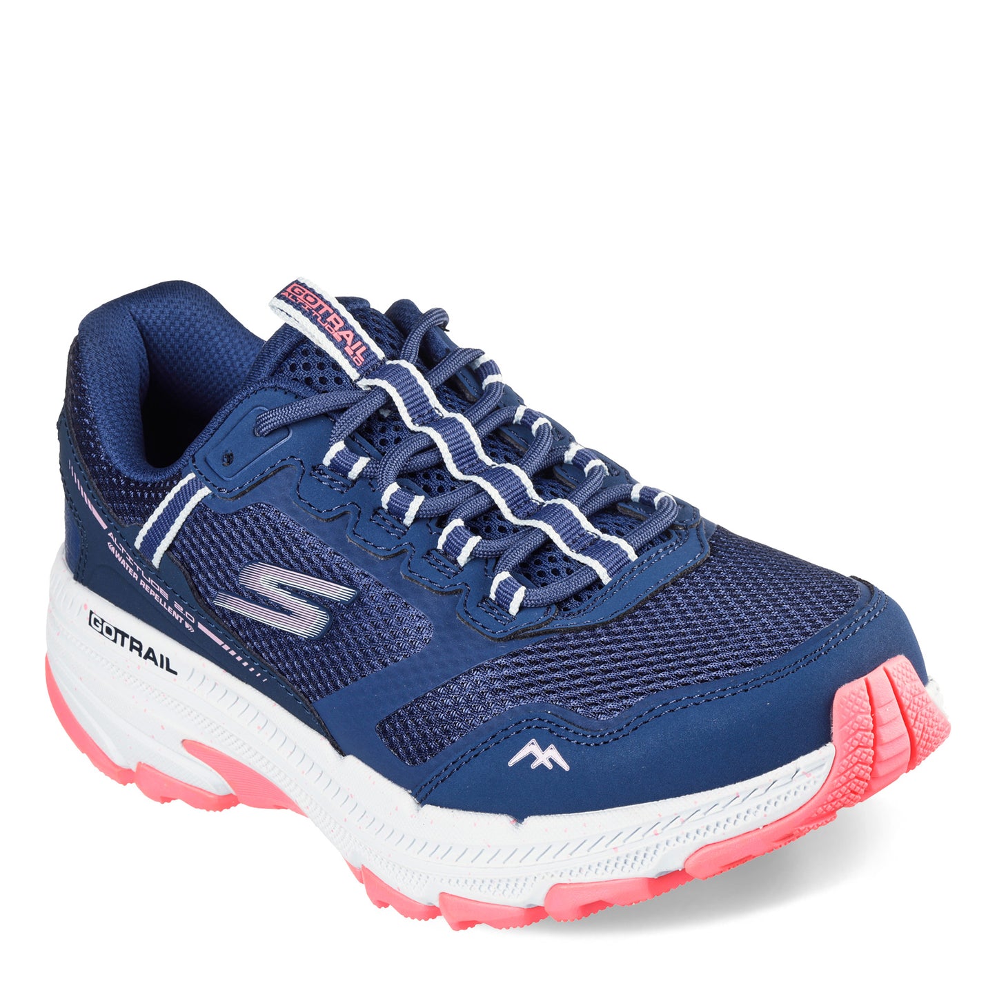 Peltz Shoes  Women's Skechers GO RUN Trail Altitude 2.0 – Ravine Trail Running Shoe Navy/Pink 129525-NVPK