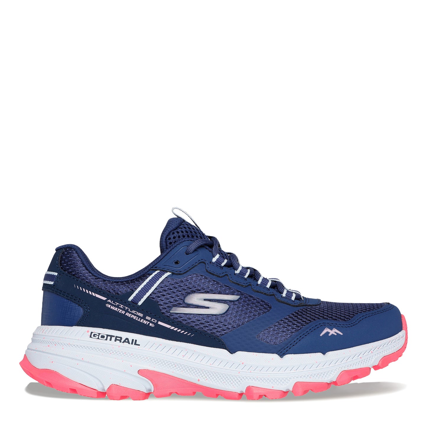 Peltz Shoes  Women's Skechers GO RUN Trail Altitude 2.0 – Ravine Trail Running Shoe Navy/Pink 129525-NVPK