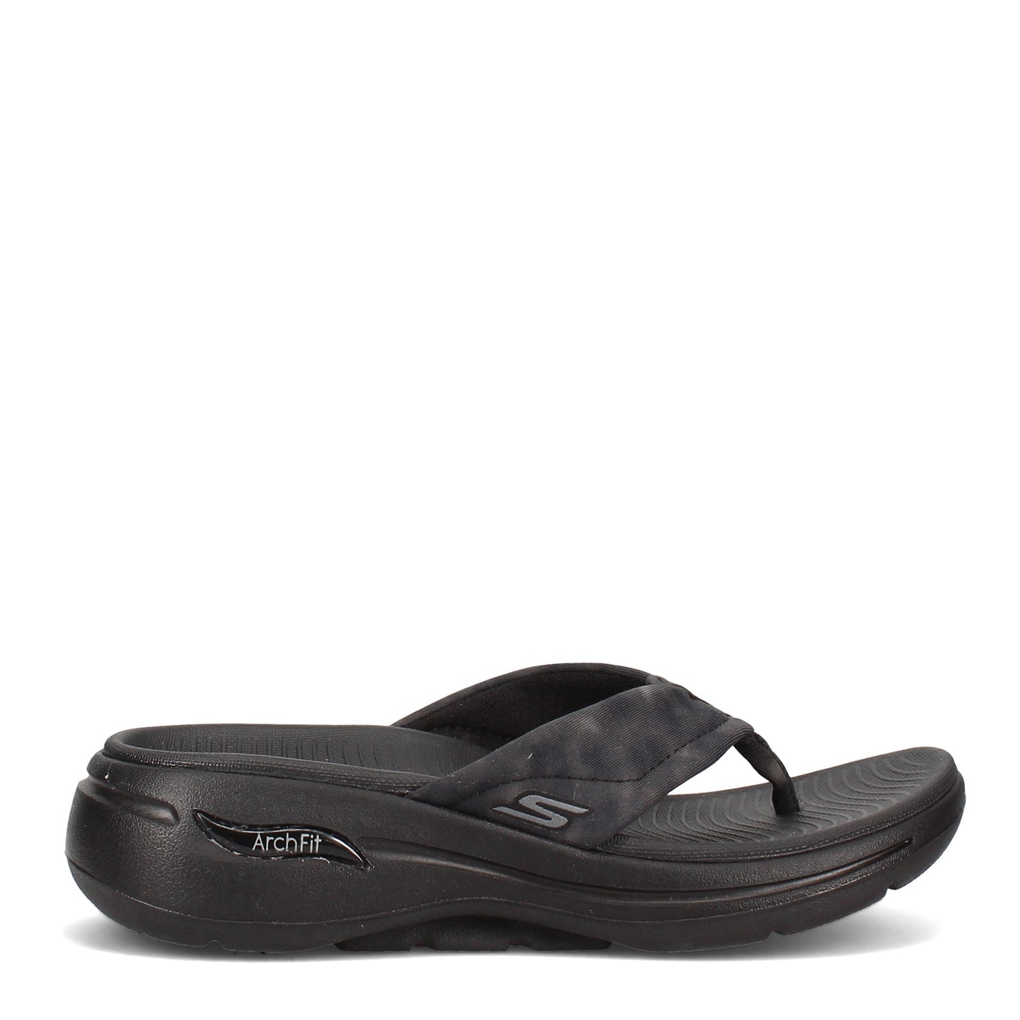 Peltz Shoes  Women's Skechers GOwalk Arch Fit - Astound Sandal BLACK 140220-BBK
