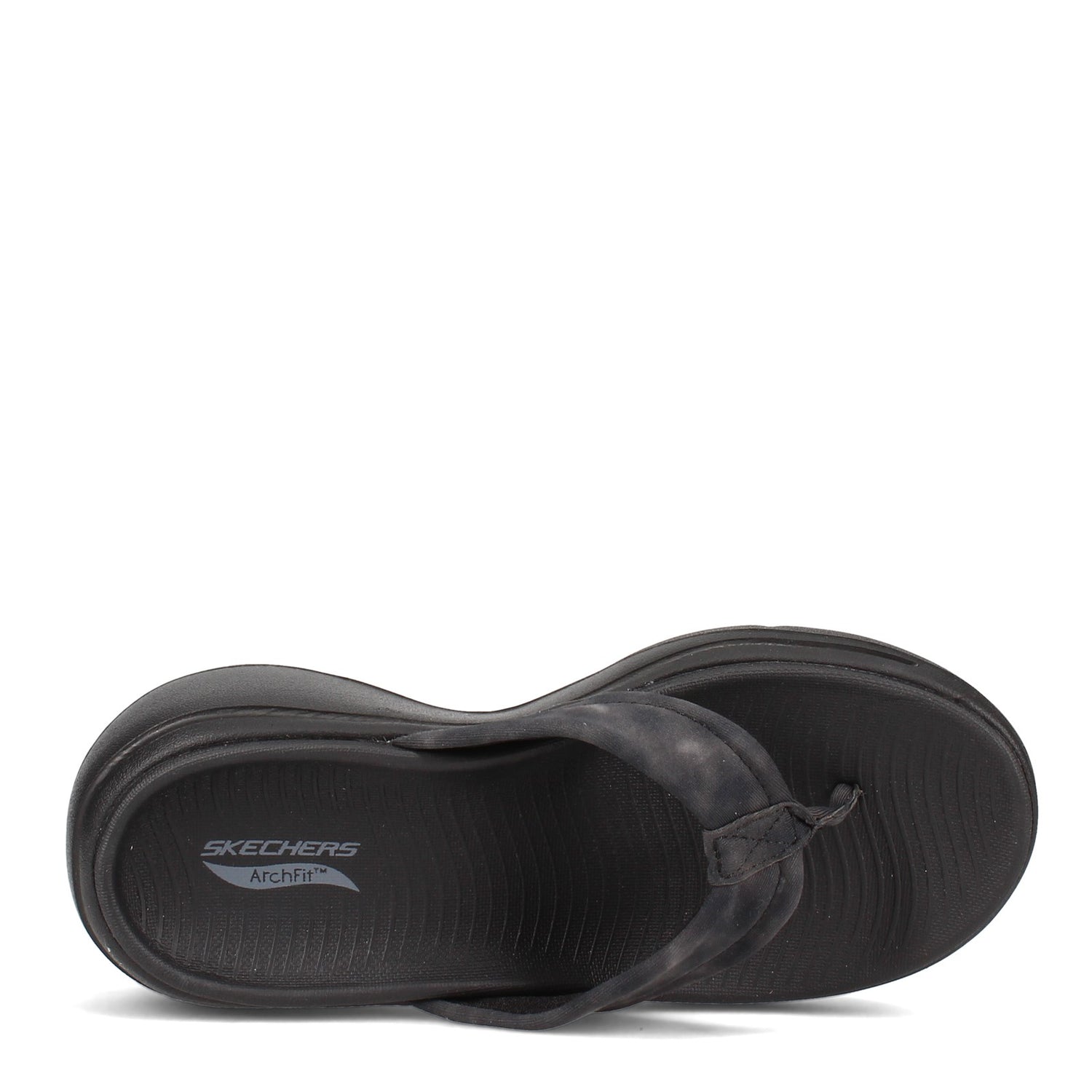 Peltz Shoes  Women's Skechers GOwalk Arch Fit - Astound Sandal BLACK 140220-BBK