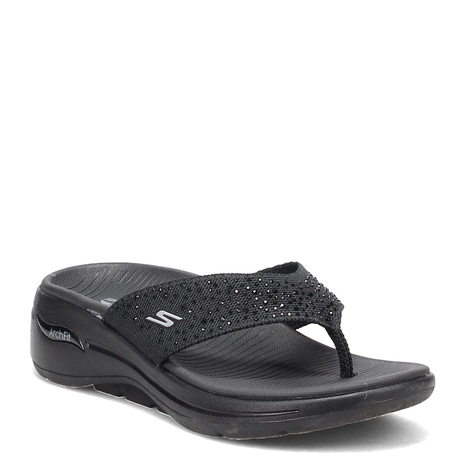 Skechers shops womens gowalk pizazz toe post sandals