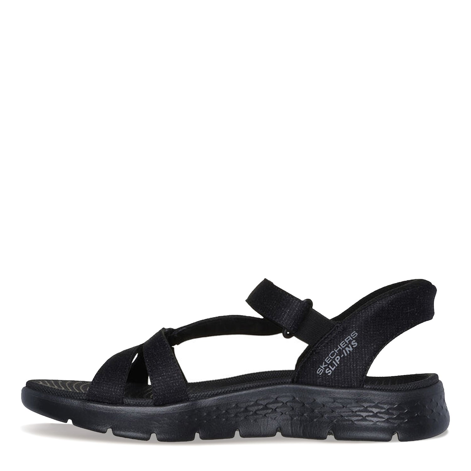 Peltz Shoes  Women's Skechers Slip-Ins GO WALK Flex – Illuminate Sandal Black 141481-BBK