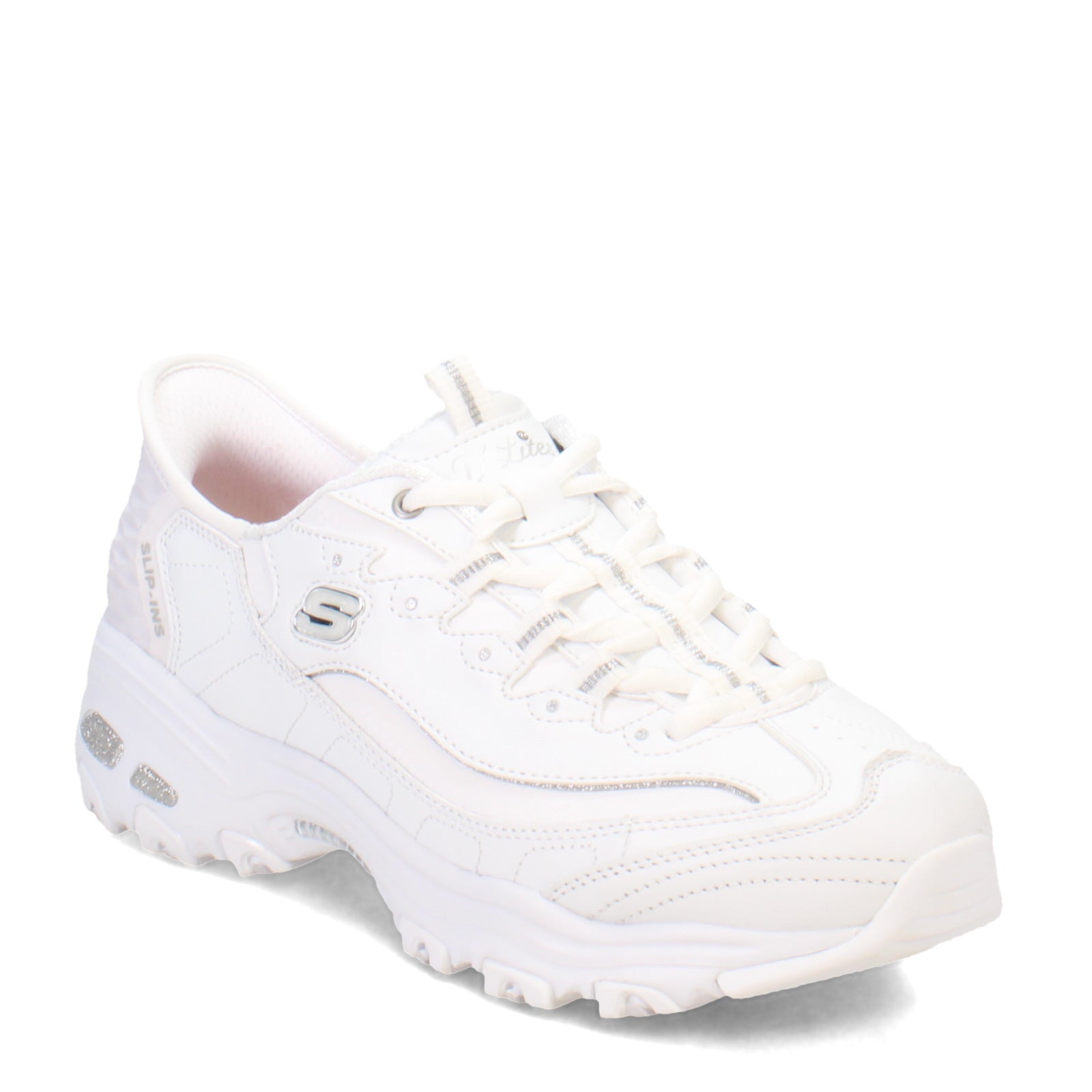 Skechers shoes womens sale silver