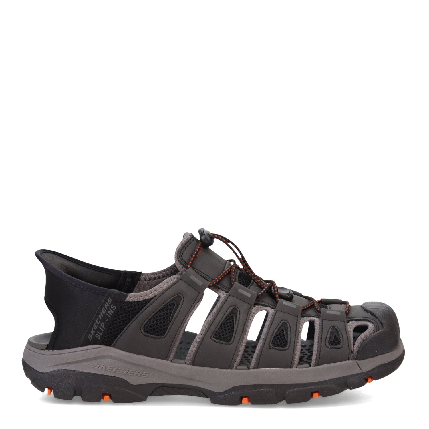 Peltz Shoes  Men's Skechers Slip-ins Relaxed Fit: Tresmen – Norvick Sandal Black 205187-BLK