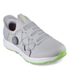 Peltz Shoes  Men's Skechers GOgolf: Elite 5 - Slip 'In Golf Shoe Grey/Lime 214066-GYLM