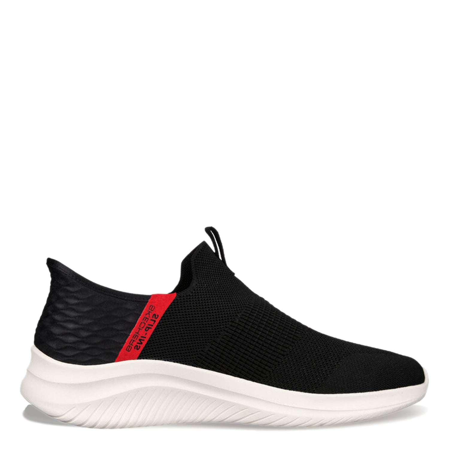 Peltz Shoes  Men's Skechers Slip-ins: Ultra Flex 3.0 - Viewpoint Sneaker Black/Red 232451-BKRD