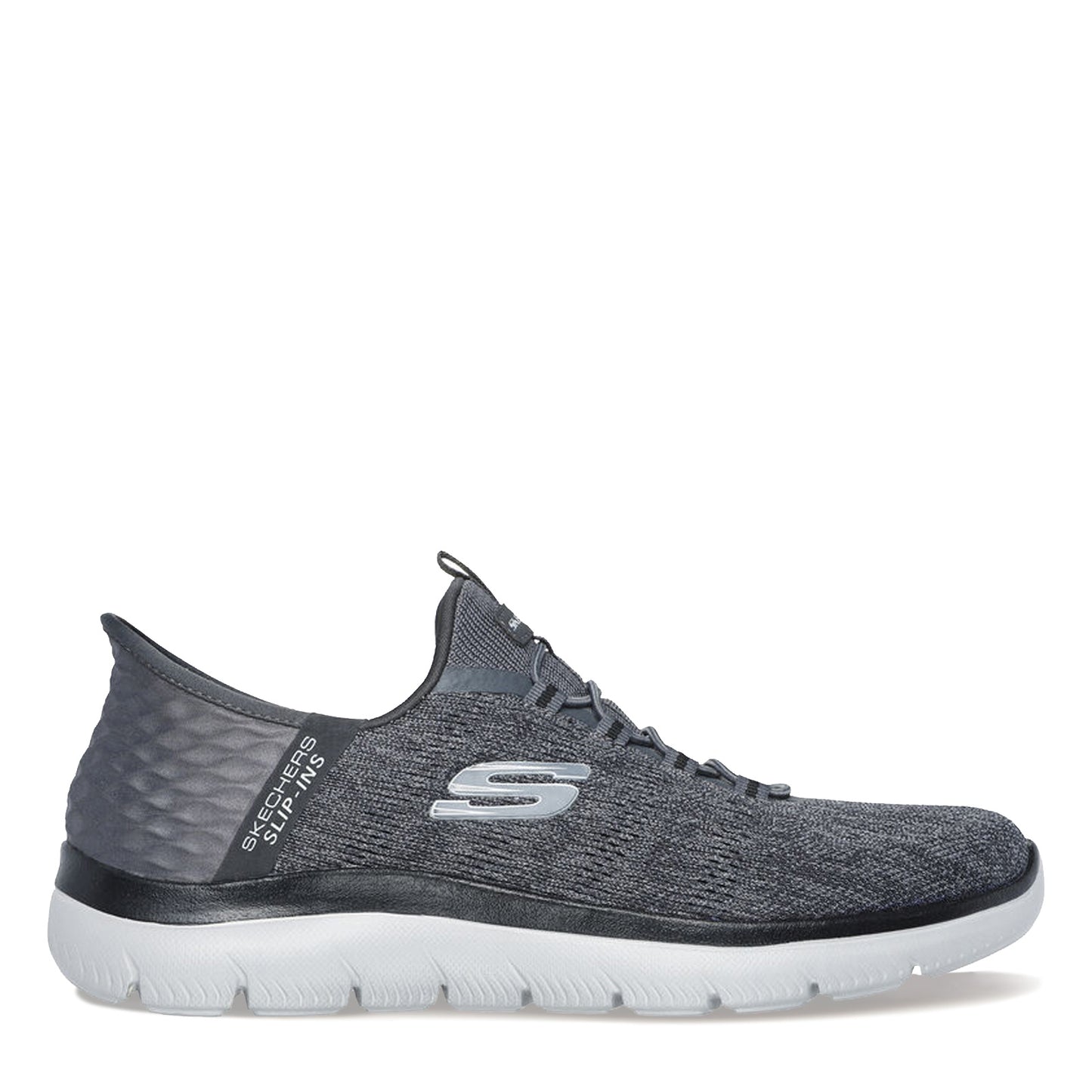Peltz Shoes  Men's Skechers Slip-ins: Summits - Key Pace Sneaker - Wide Width Charcoal/Black 232469W-CCBK