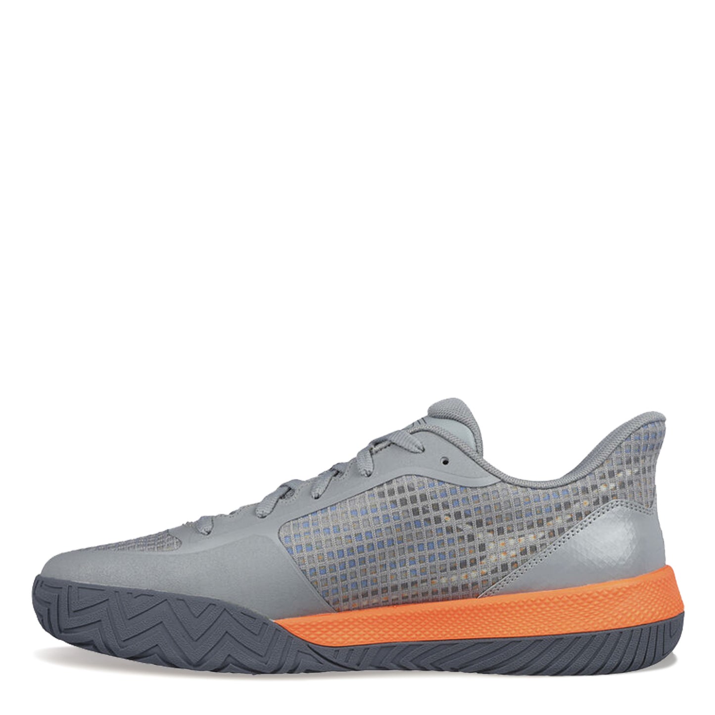 Peltz Shoes  Men's Skechers Viper Court Pro - Pickleball Shoe Grey/Orange 246069-GYOR