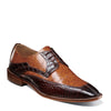 Peltz Shoes  Men's Stacy Adams Trubiano Moc Toe Oxford brown multi 25631-249