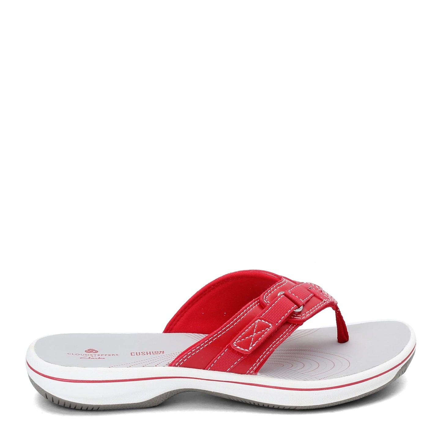 Peltz Shoes  Women's Clarks Breeze Sea Sandal RED 26125718