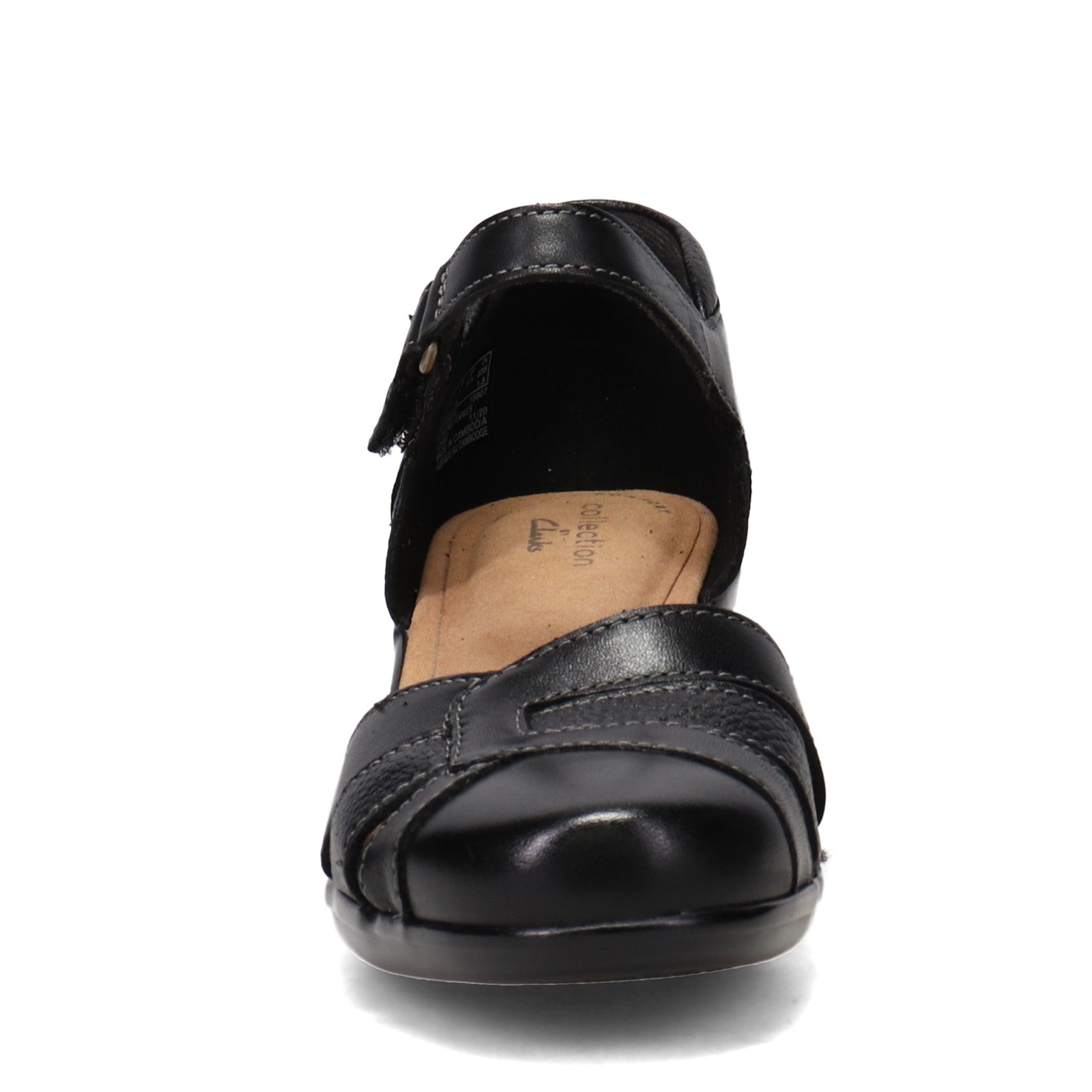 Women's Clarks Taylor Palm Closed Toe Sandal - Black Full Grain Leather  Casual | Black sandals low heel, Closed toe sandals, T strap shoes