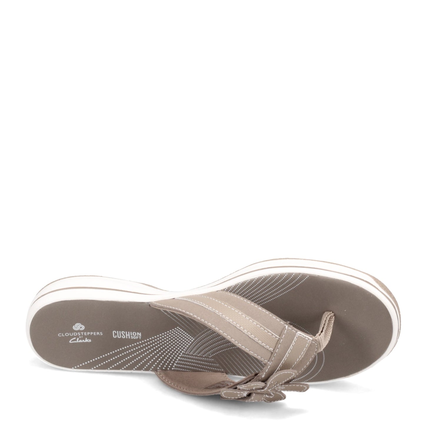 Peltz Shoes  Women's Clarks Brinkley Flora Sandal TAUPE 26160791