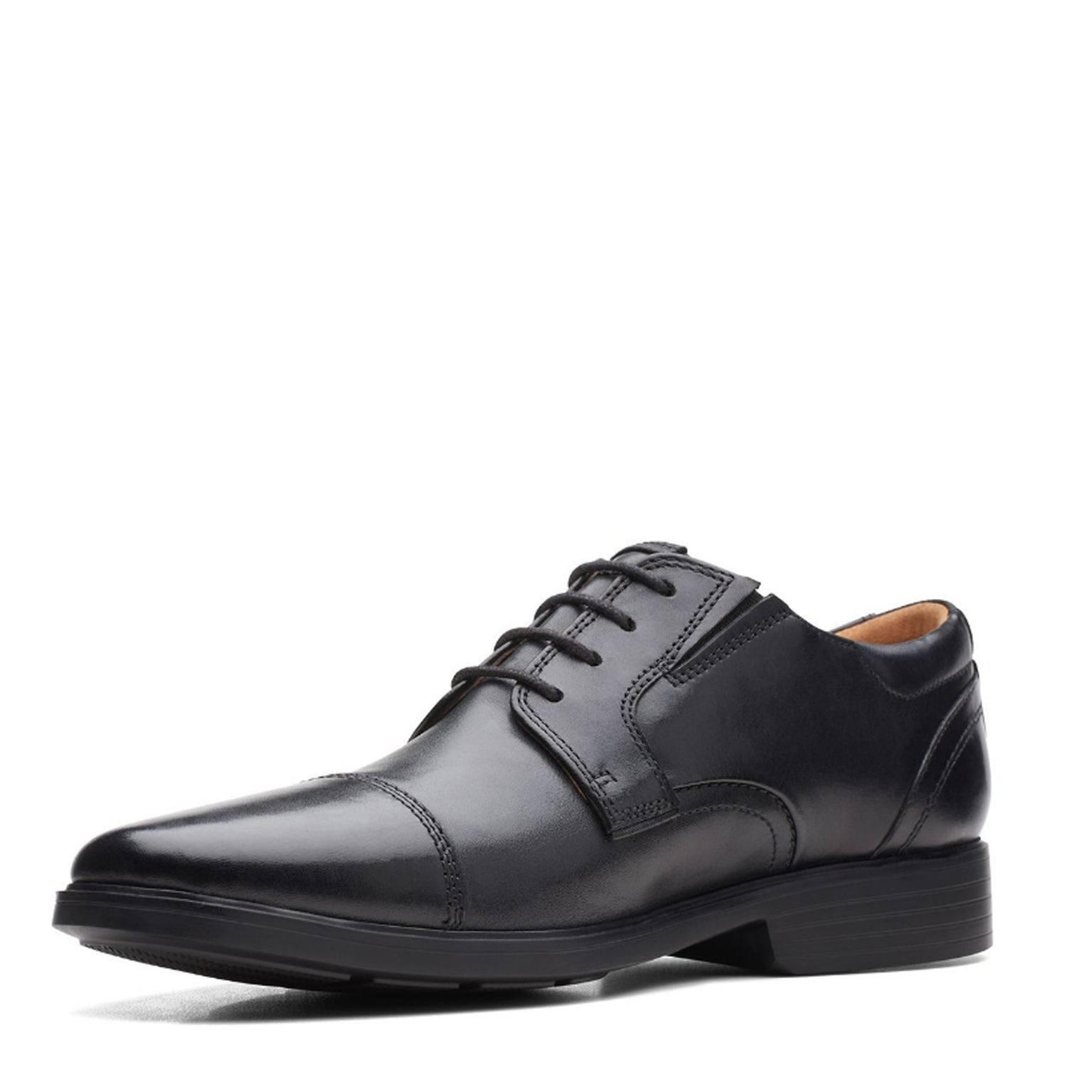 Peltz Shoes  Men's Clarks Clarkslite Cap Toe Oxford BLACK 26168244