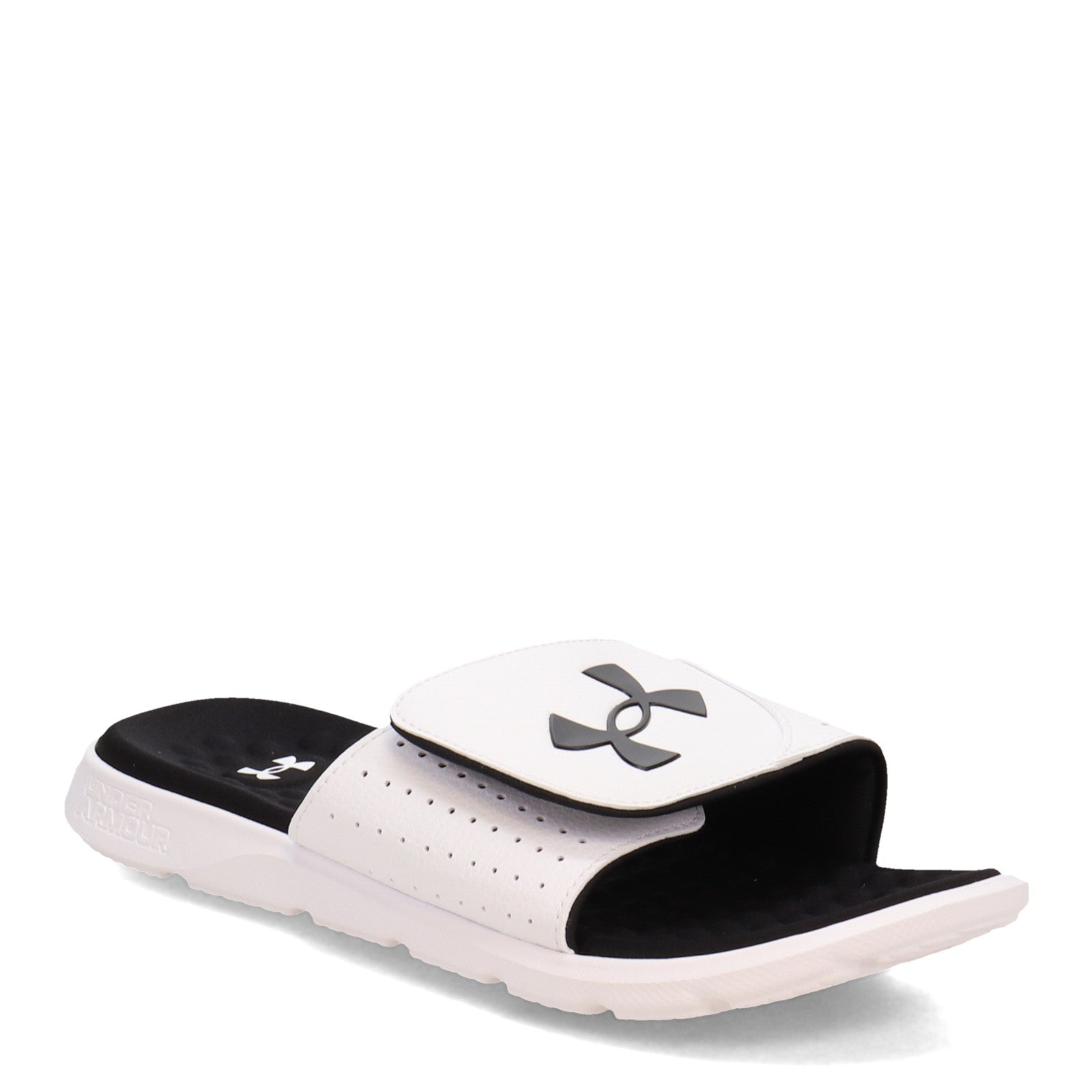 Mens white store under armour slides