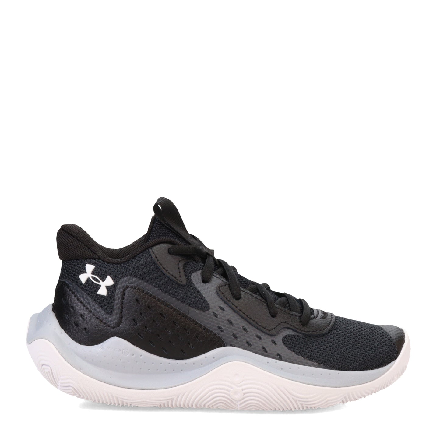 Peltz Shoes  Boy's Under Armour Jet '23 Basketball Shoe - Big Kid Black/Jet Grey/White 3026635-004