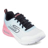 Peltz Shoes  Girl's Skechers Microspec Max Plus - Echo Speed - Little Kid & Big Kid WHITE Pink Blue 303613L-WCRL