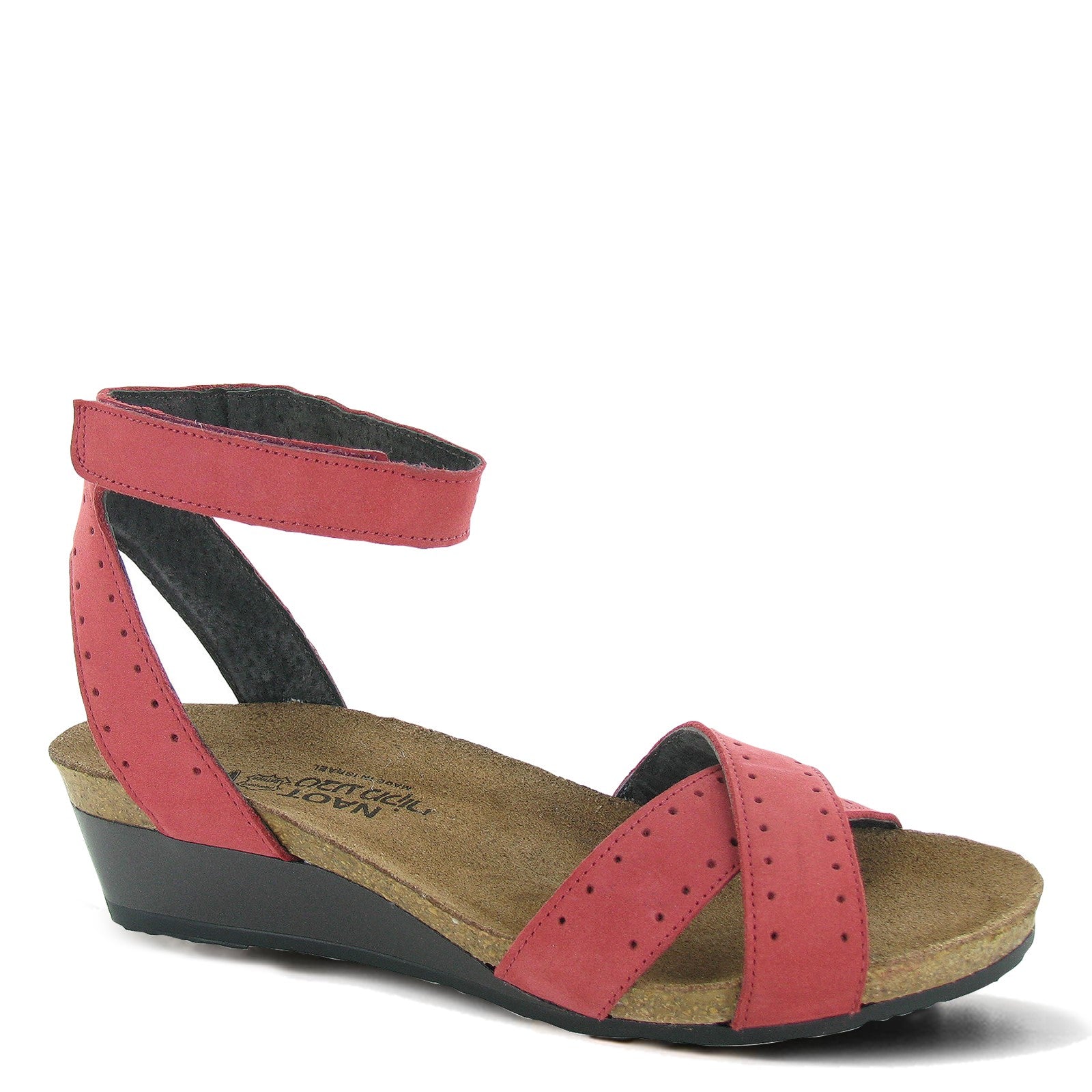 Naot red online sandals