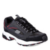 Peltz Shoes  Men's Skechers Stamina - Cutback Sneaker - Wide Width Black/Red 51286EW-BKRD