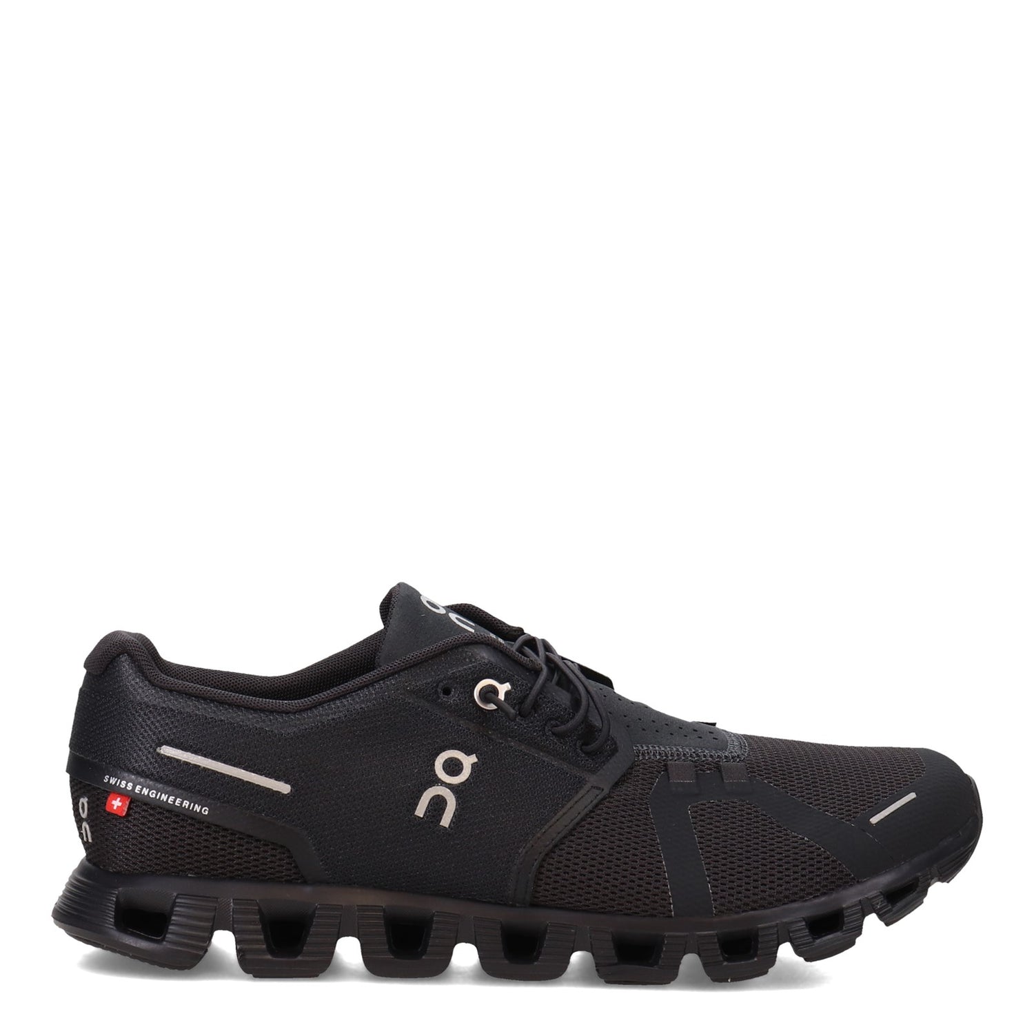 Peltz Shoes  Men's On Running Cloud 5 Running Shoe SOLID BLACK 59.98986