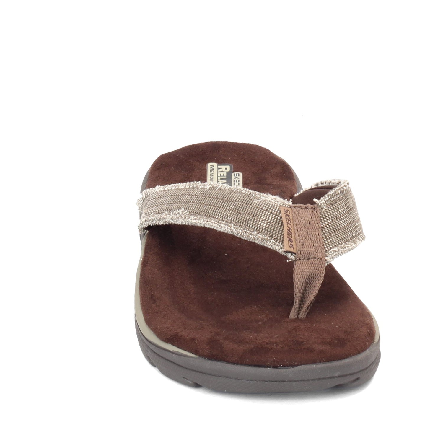 Skechers, Shoes, Skechers Mens Leather Memory Foam Comfort Flip Flop  Sandals 1