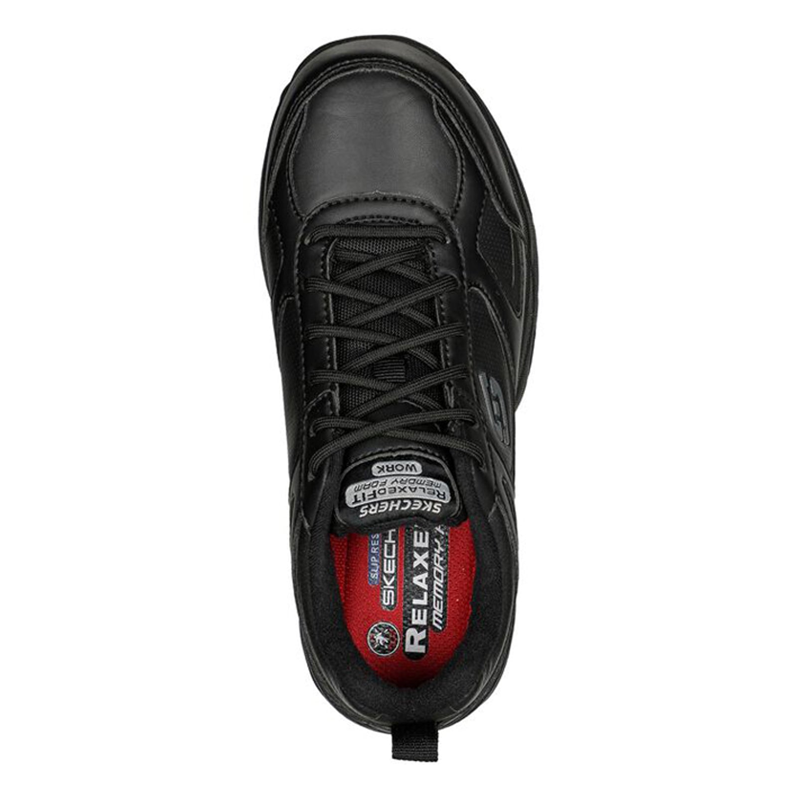 Black skechers outlet work shoes