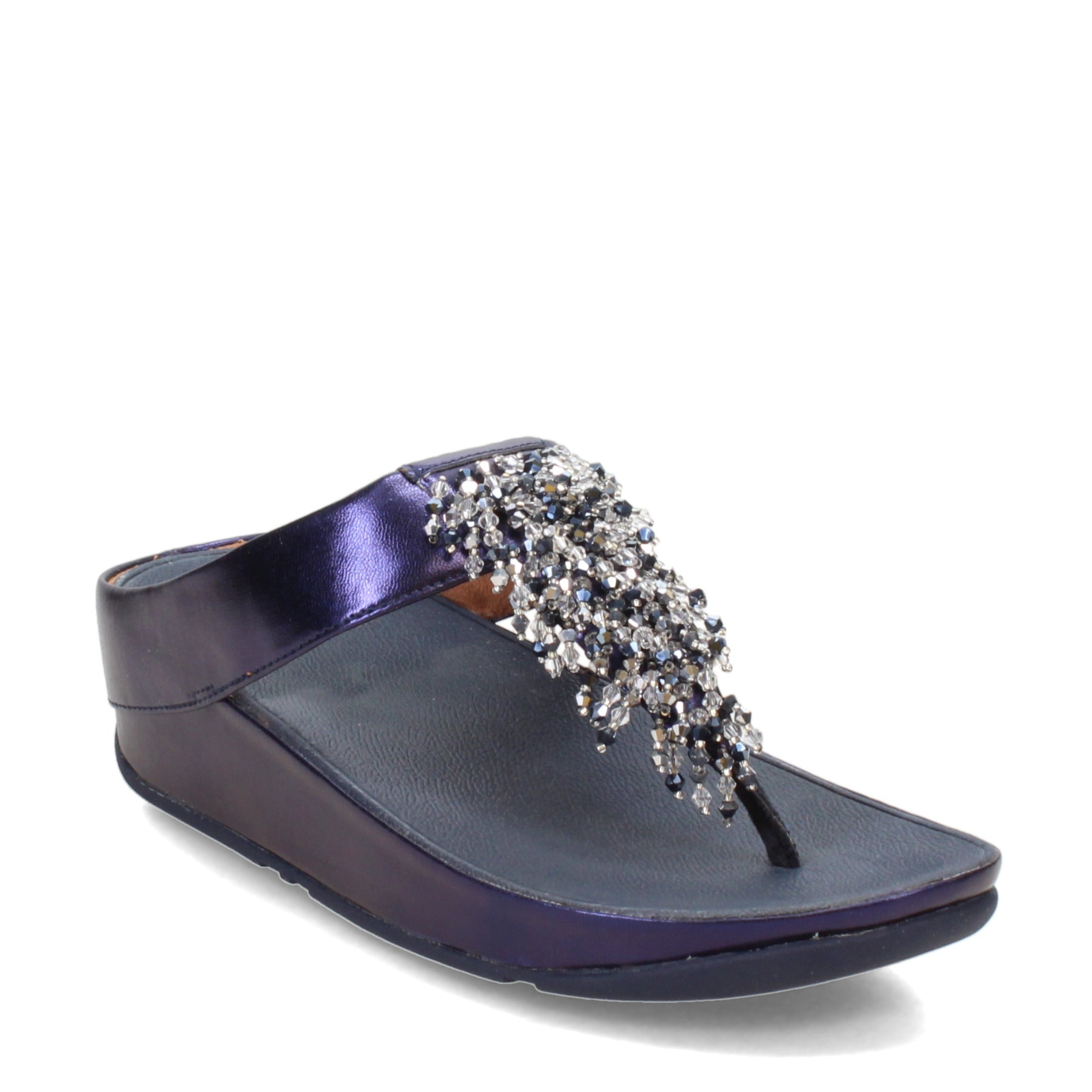 FitFlop Lulu Glitter Slide Midnight Navy ET3-399 - Mule Sandals - Humphries  Shoes