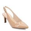 Peltz Shoes  Women's Easy Spirit Raveen Pump Beige Patent E-RAVEEN3-MNA01