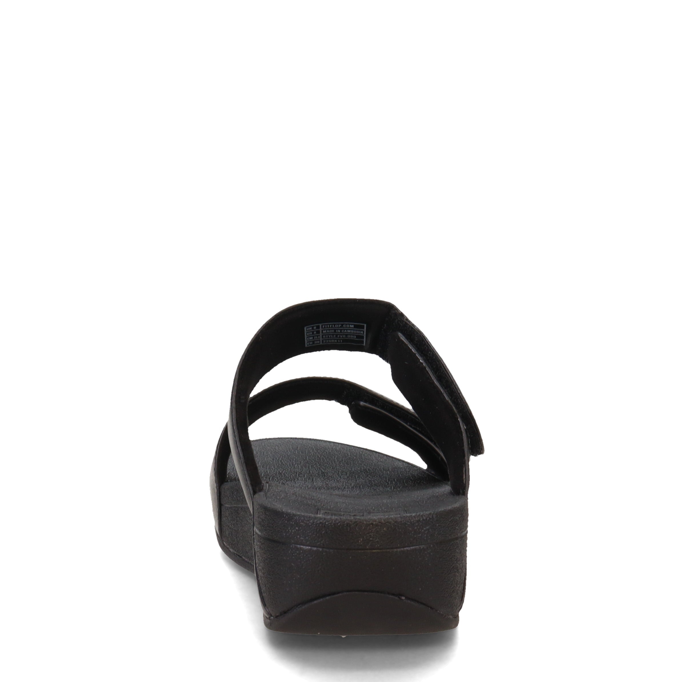 Fitflop Lulu Adjustable Leather Back-Strap Sandals Black| Dressinn