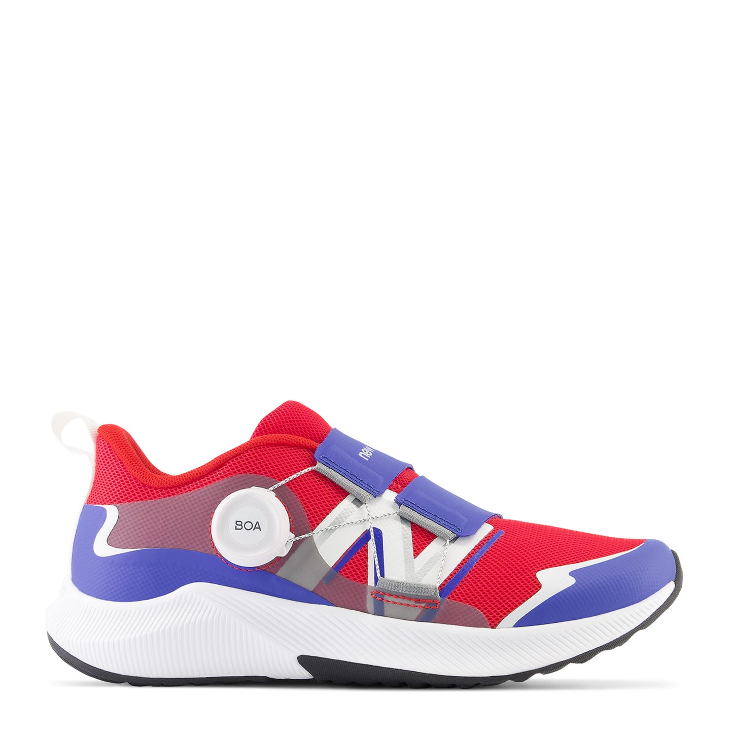 Peltz Shoes  Boy's New Balance Fuel Core Reveal v4 Sneaker - Big Kid True Red/Marine Blue GTRVLRM4