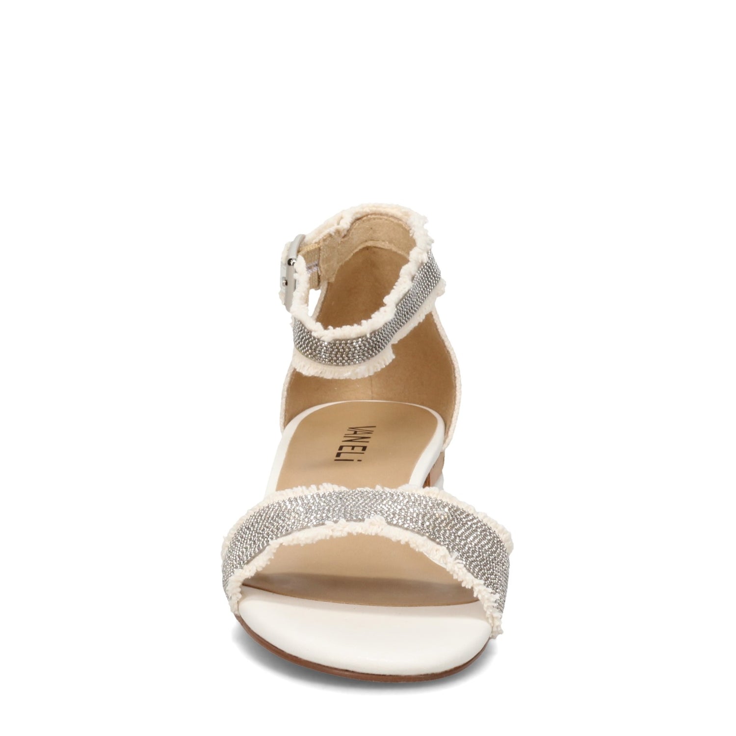 Peltz Shoes  Women's Vaneli Helee Sandal WHITE HELEE-WHITE CAN