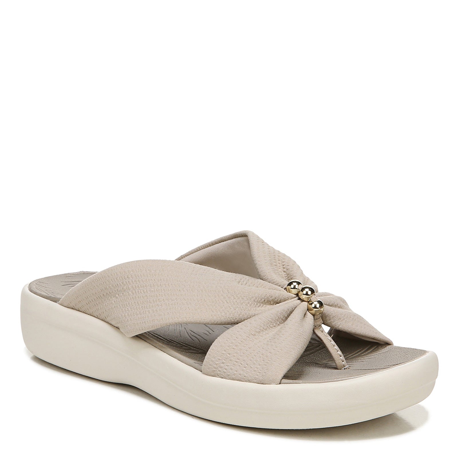 Bzees | Shoes | New Bzees Sahara Comfort Stretch Slide Wedge Sandal 85m 385  Blue Tie Dye | Poshmark